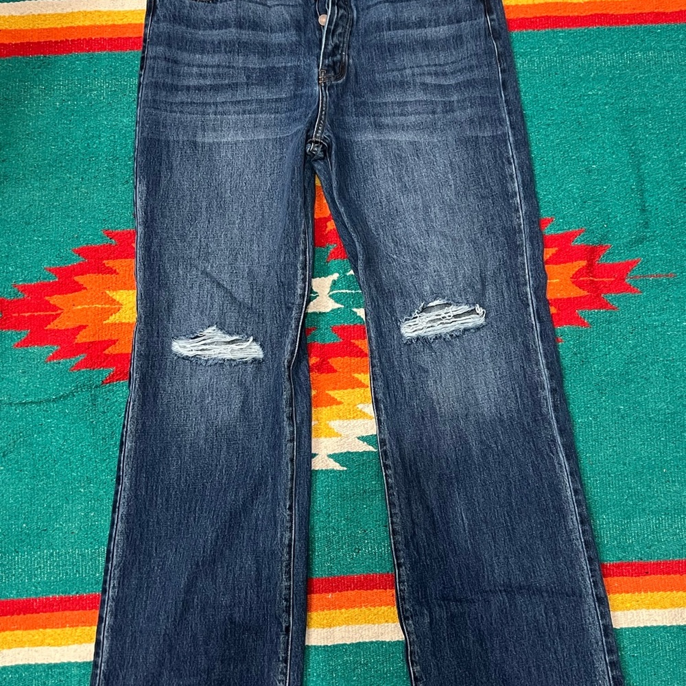 Kancan Women's Distressed Blue Jeans